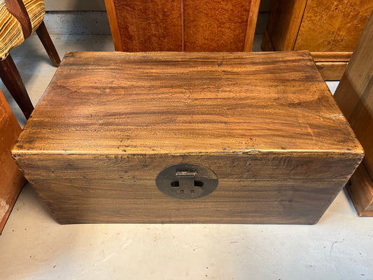 Solid Wood Chest with Metal Clasp