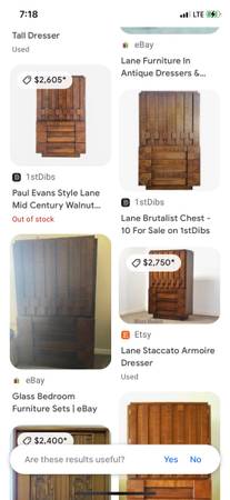 Vintage Lane Mid Century Walnut Brutalist Armoire