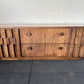 Lane Furniture Vintage Staccato Brutalist Mid Century Walnut Cabinet Hutch