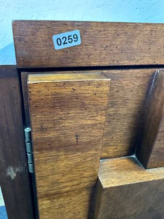 Lane Vintage Staccato Brutalist Mid Century Walnut Side Cabinet