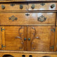 Antique Honey Oak Side By Side China Buffet