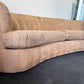 Custom Made By Weiman Preview Suede Mid Century Kidney Shaped Curved Sofa