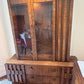 Lane Furniture Vintage Staccato Brutalist Mid Century Walnut Cabinet Hutch