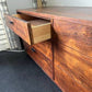 Vintage Mid Century Modern Rosewood Solid Wood Lowboy Credenza Dovetail 9-Drawer Console