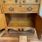 Antique Honey Oak Side By Side China Buffet