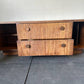 Lane Furniture Vintage Staccato Brutalist Mid Century Walnut Cabinet Hutch