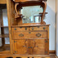 Antique Honey Oak Side By Side China Buffet