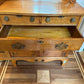 Antique Honey Oak Side By Side China Buffet