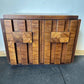 Lane Vintage Staccato Brutalist Mid Century Walnut Side Cabinet