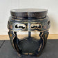 Vintage Chinoiserie Hand Painted Lacquer Stool Plant Stand Ottoman Accent Side Table