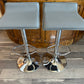 Modern Adjustable Height Swivel Bar Stool Gray Bar Chair Set of 2