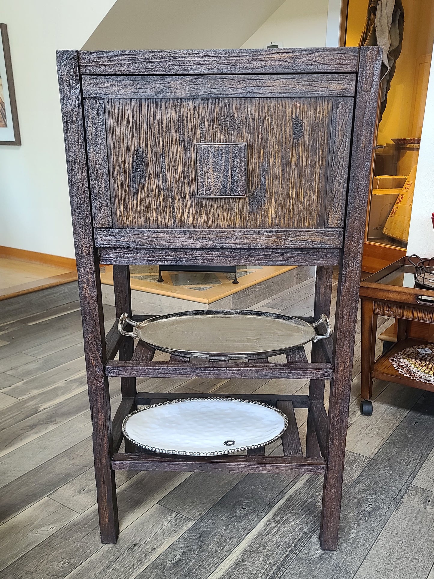 Console with Drop Down Mirror Cabinet