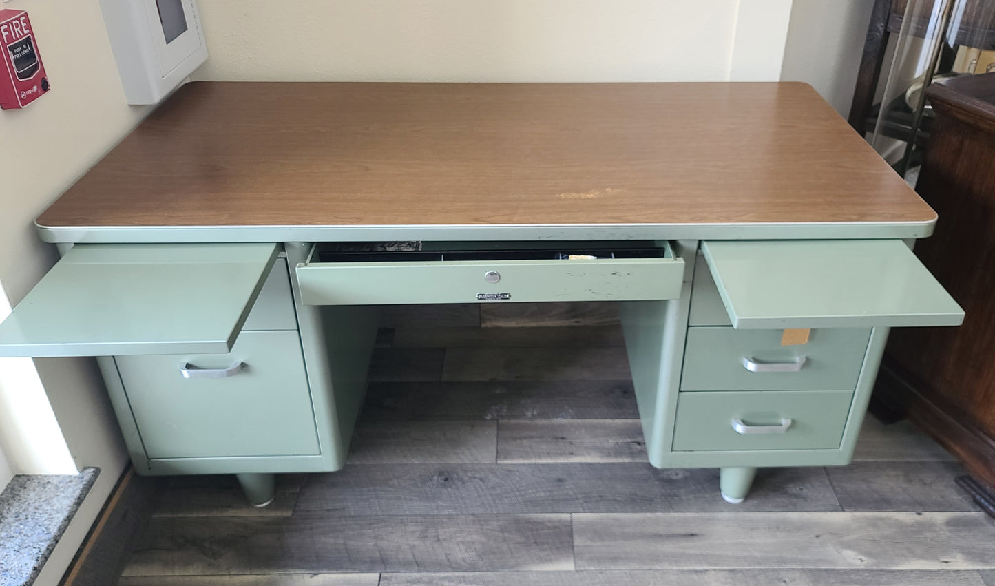 Mcdowell & Craig Vintage Metal Tanker Desk