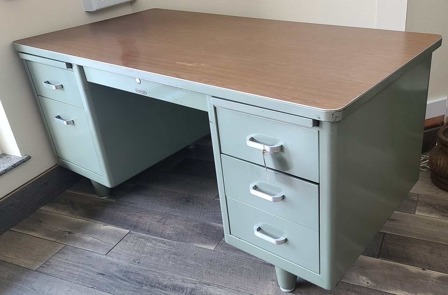 Mcdowell & Craig Vintage Metal Tanker Desk