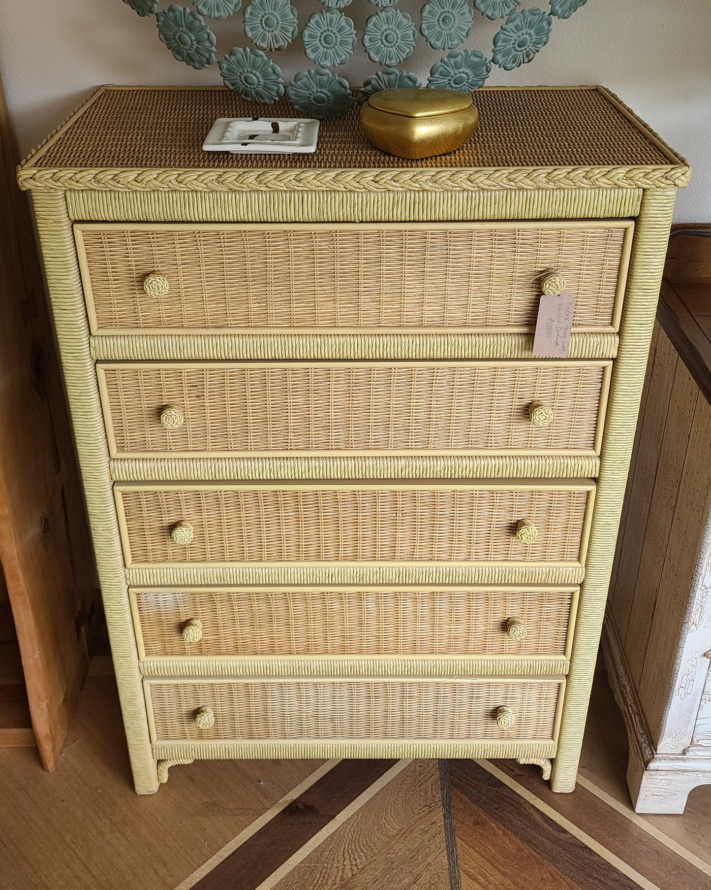 Vintage Henry Link Wicker Dresser