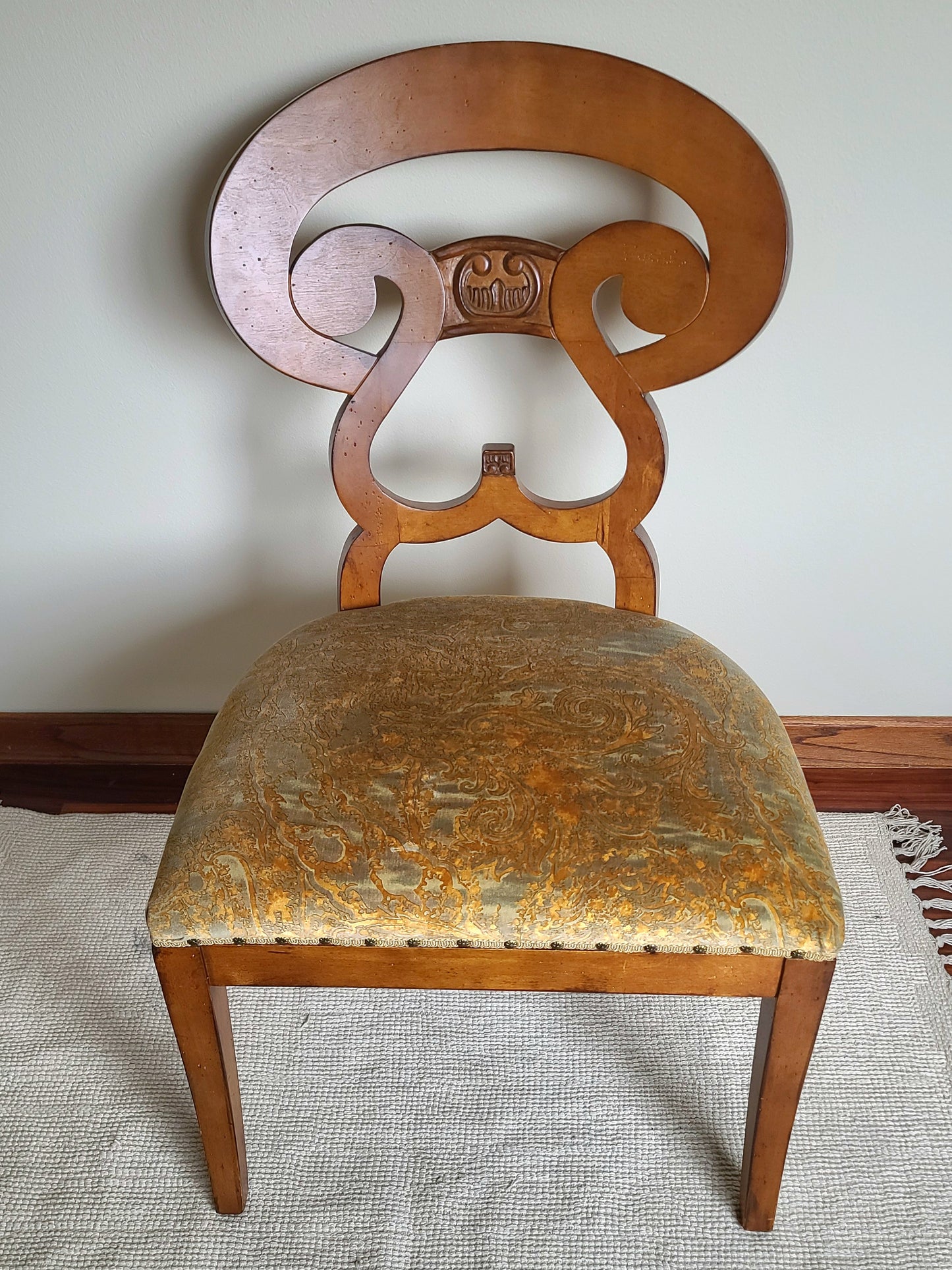 Ornate Orange Wood Chair