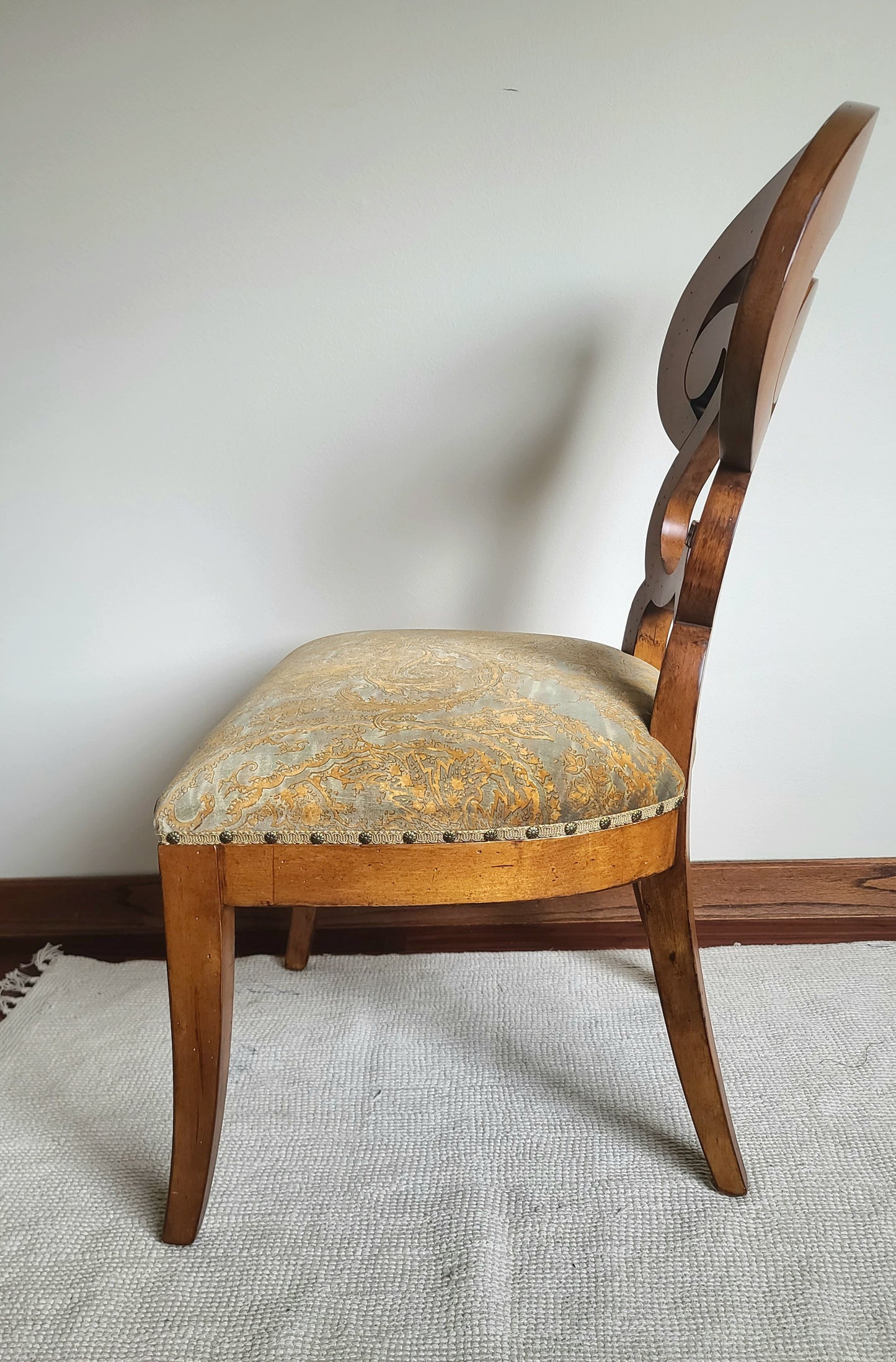 Ornate Orange Wood Chair