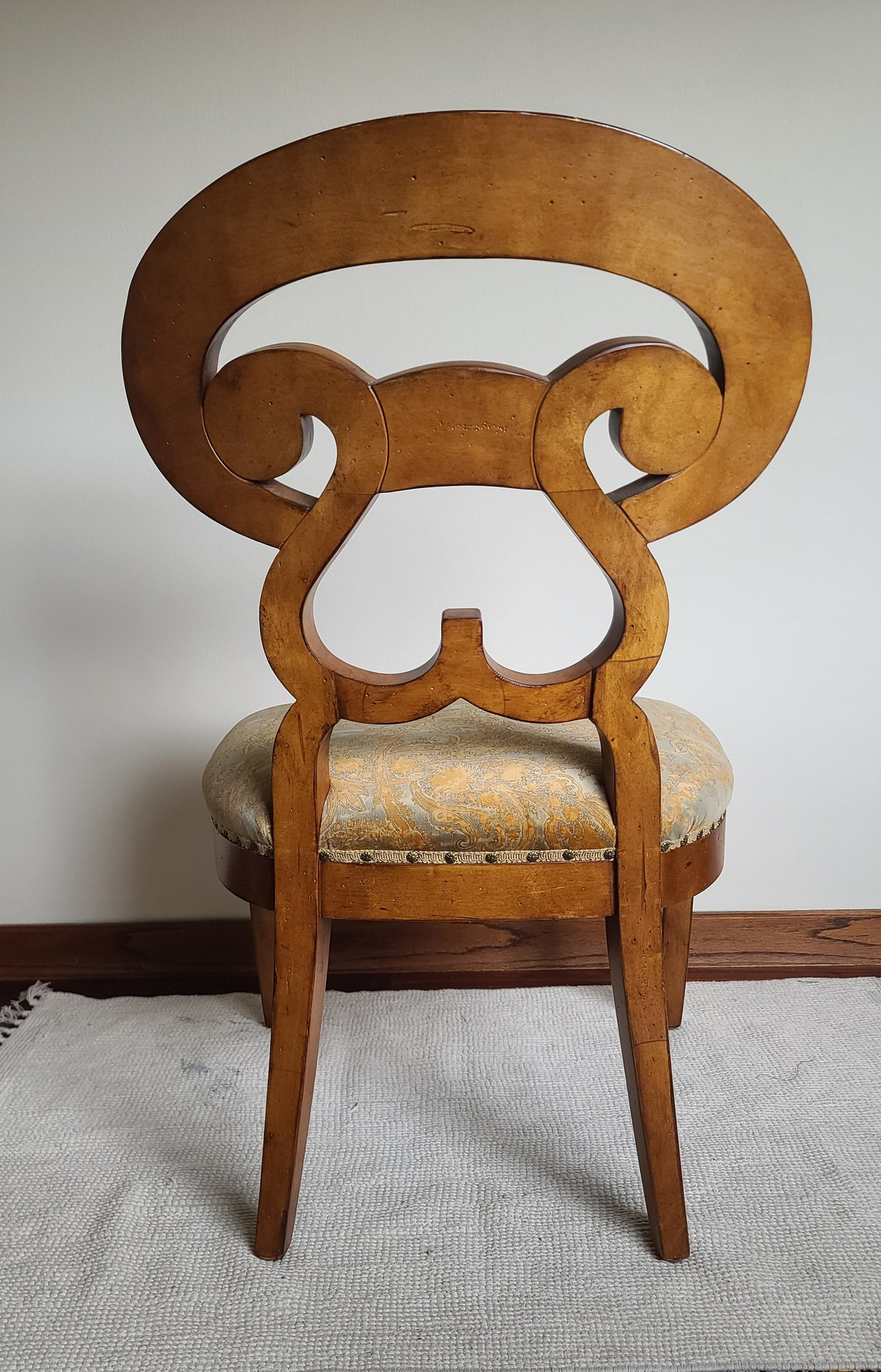 Ornate Orange Wood Chair