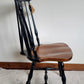 Vintage L. Hitchcock Spinndle Brace Back Windsor Style Arm Chair