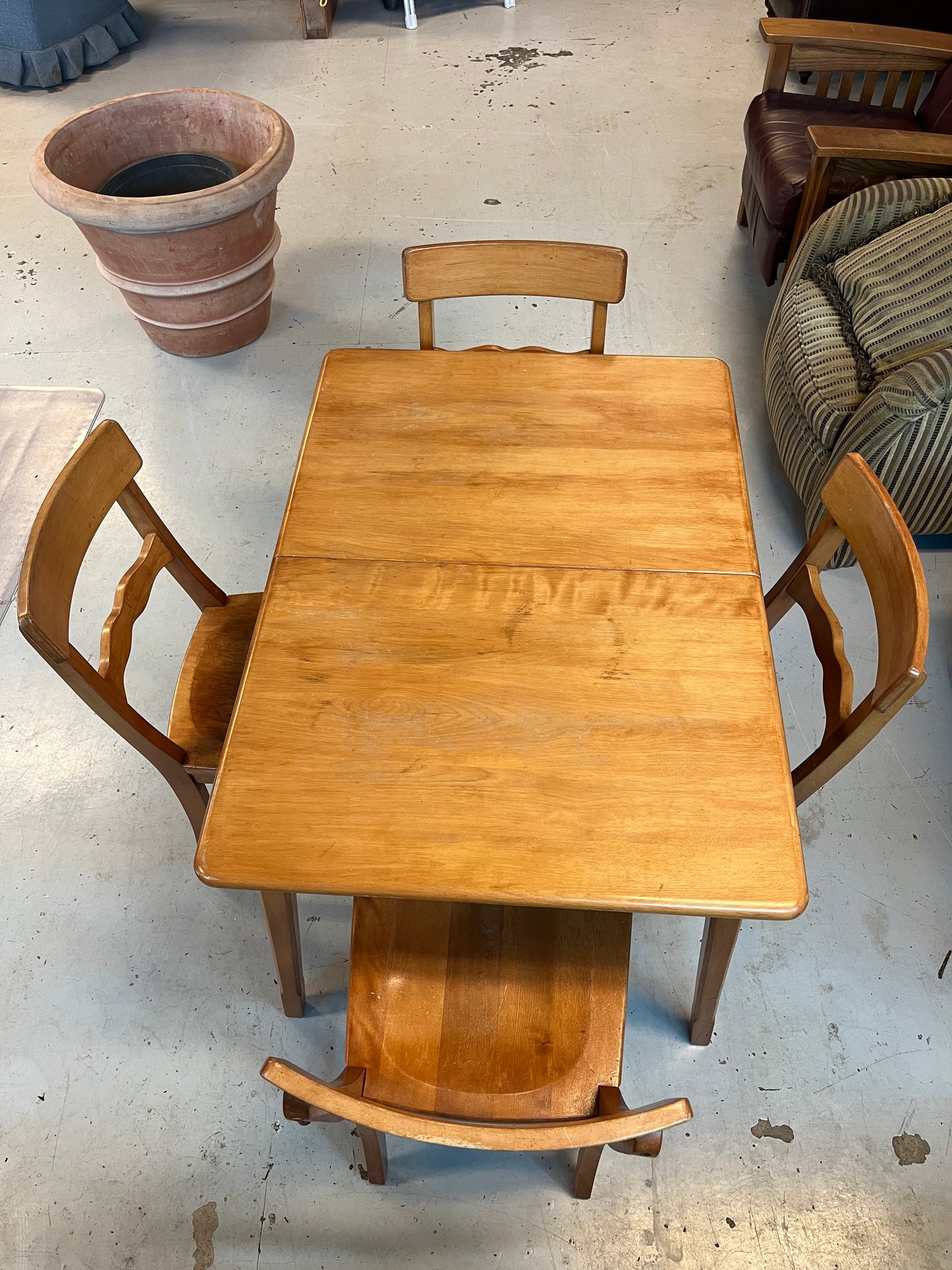 Solid Wood Dining Table w/ Chairs Set