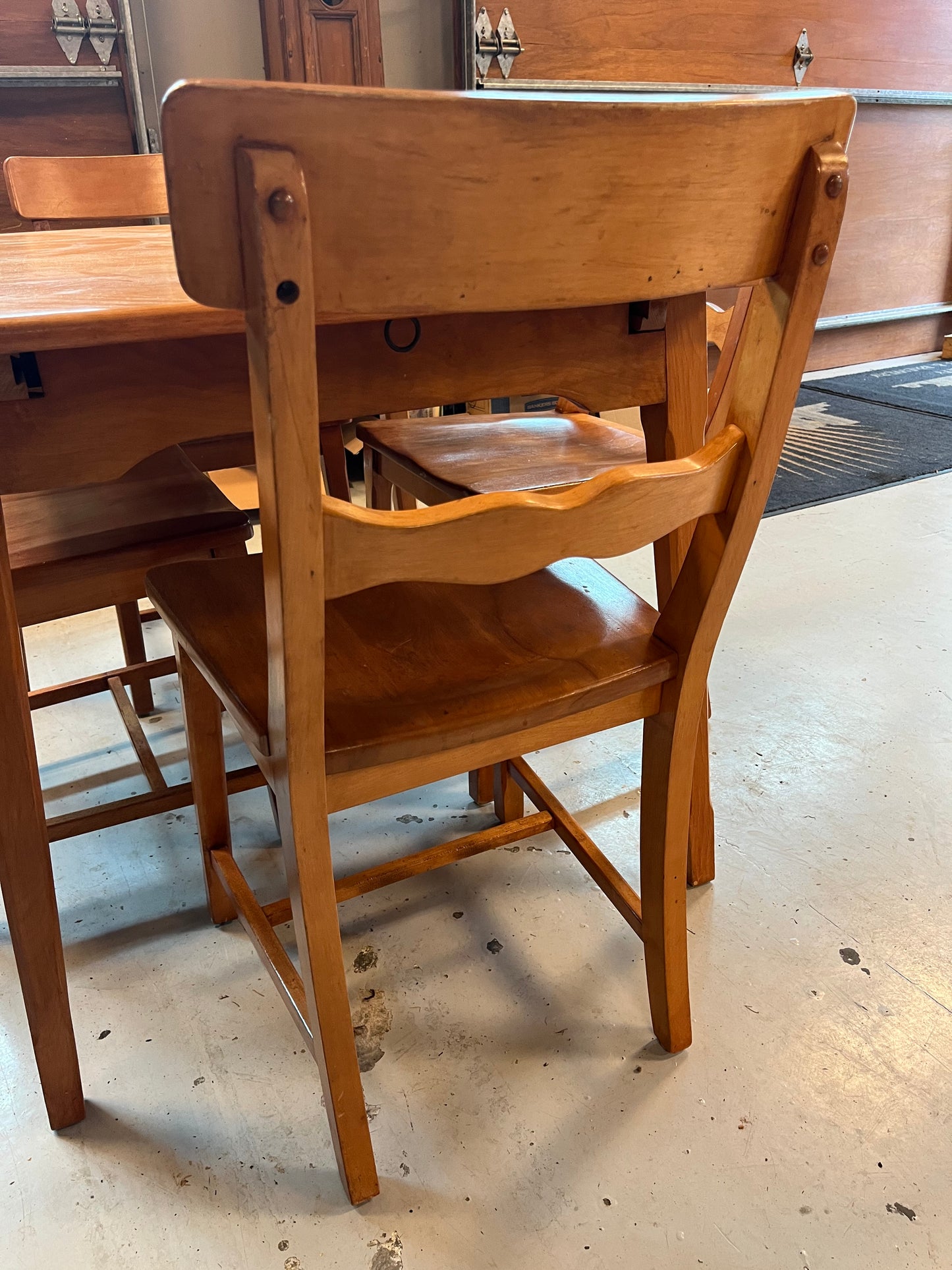 Solid Wood Dining Table w/ Chairs Set