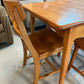 Solid Wood Dining Table w/ Chairs Set