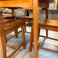 Solid Wood Dining Table w/ Chairs Set