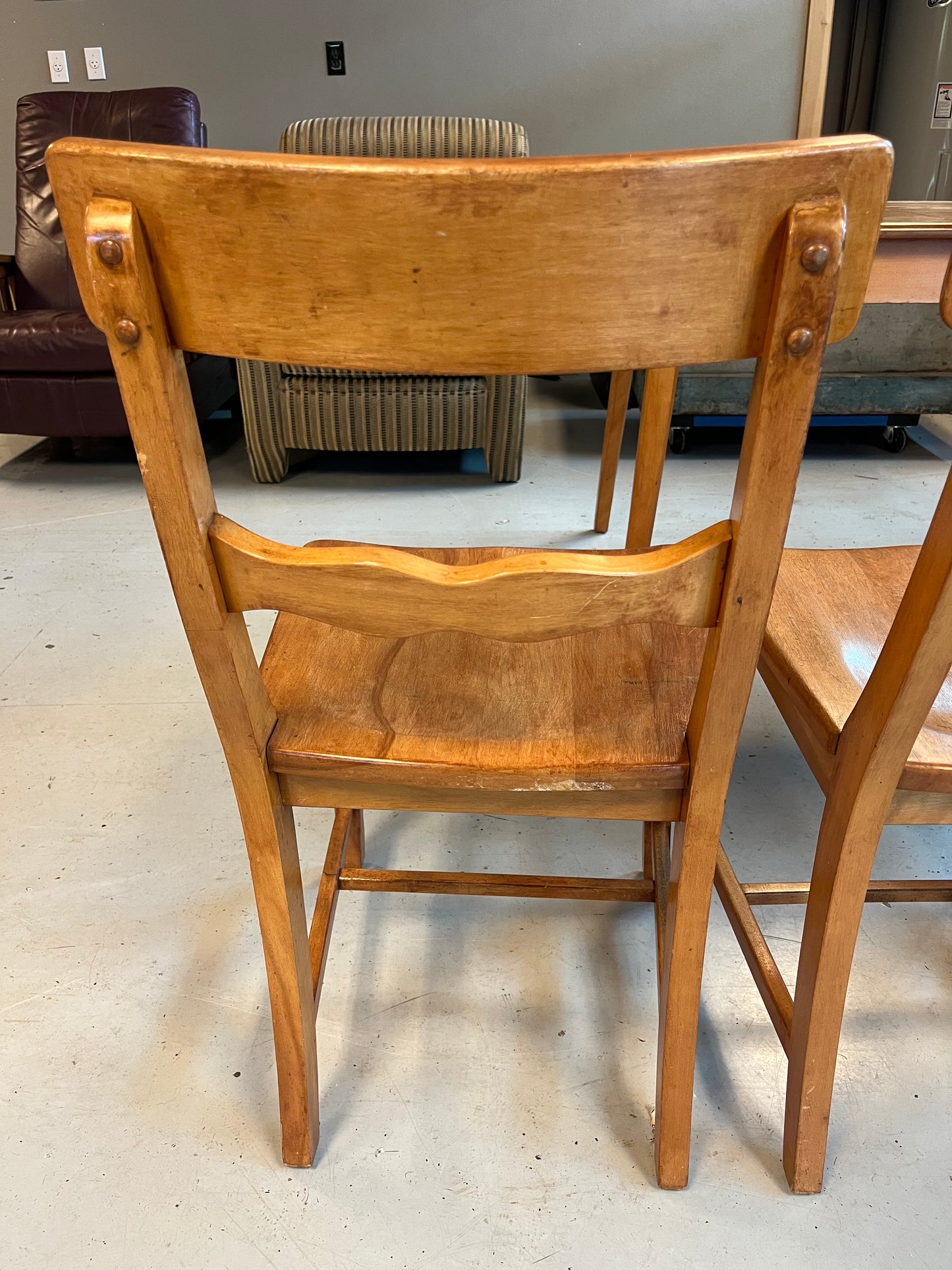 Solid Wood Dining Table w/ Chairs Set