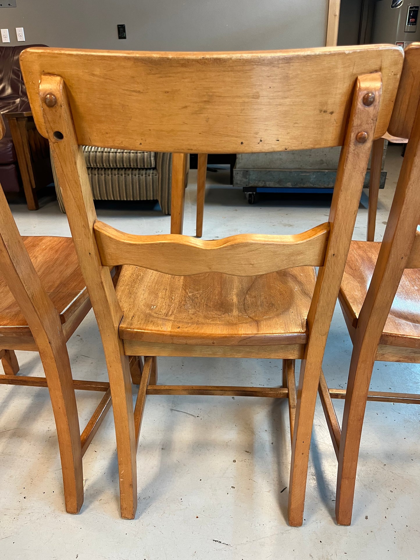 Solid Wood Dining Table w/ Chairs Set