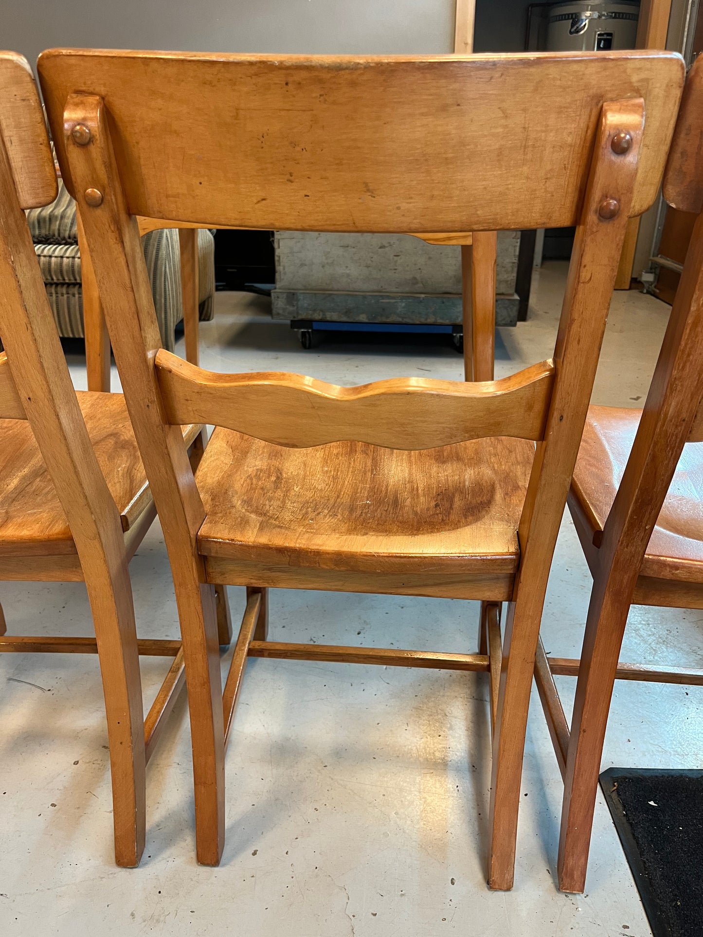 Solid Wood Dining Table w/ Chairs Set