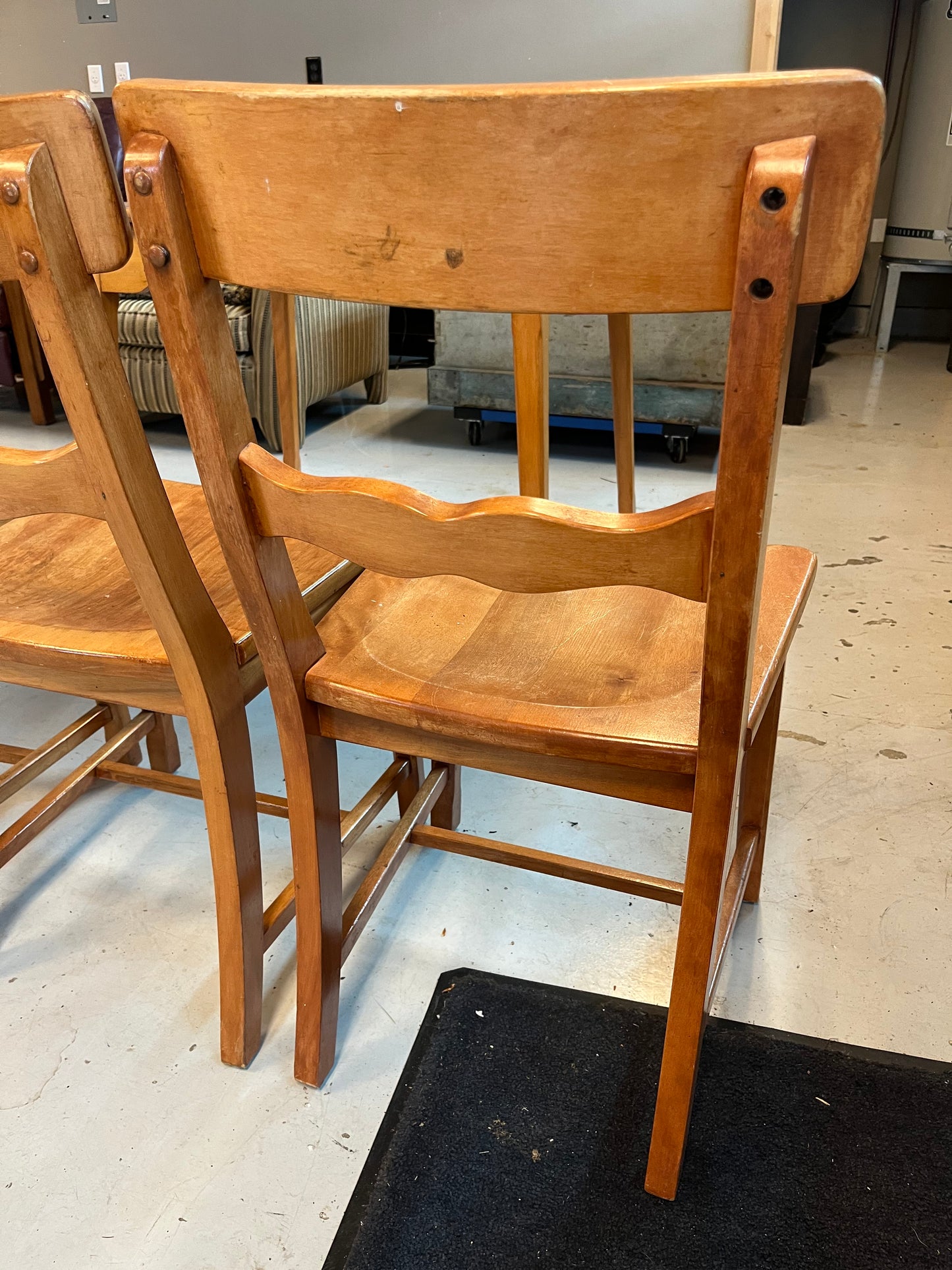 Solid Wood Dining Table w/ Chairs Set