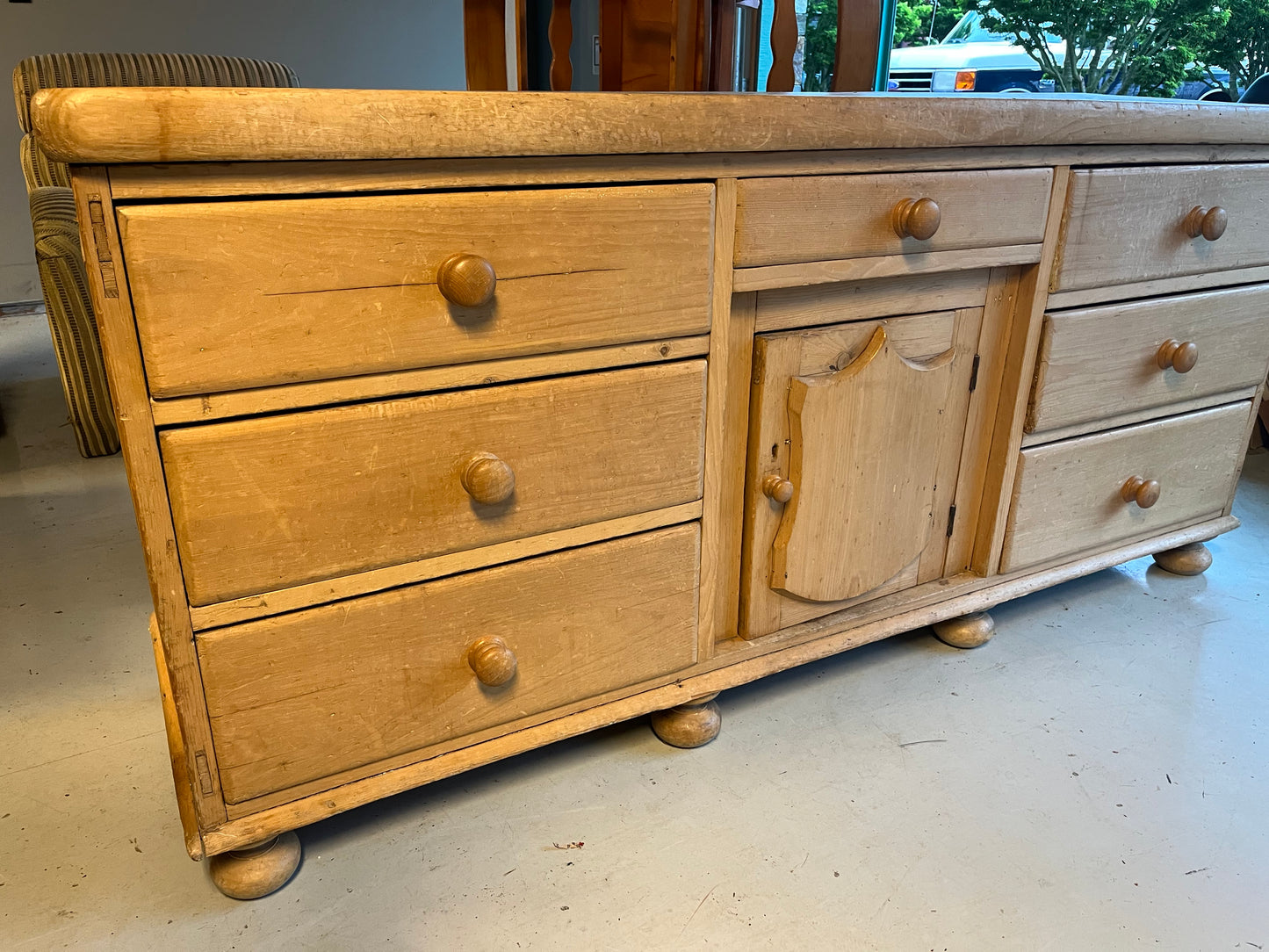 Antique Pine Dresser Late 1800s