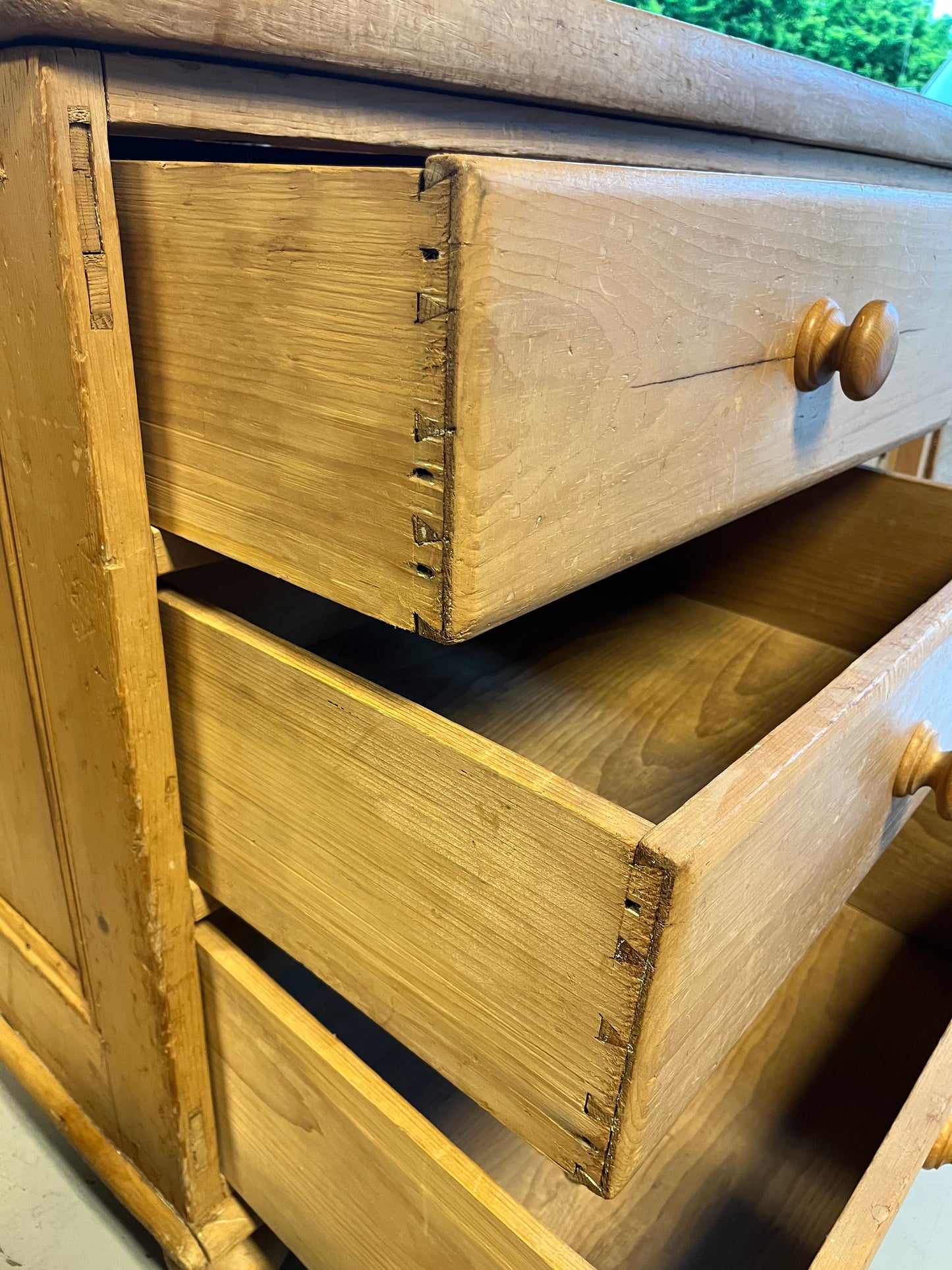 Antique Pine Dresser Late 1800s