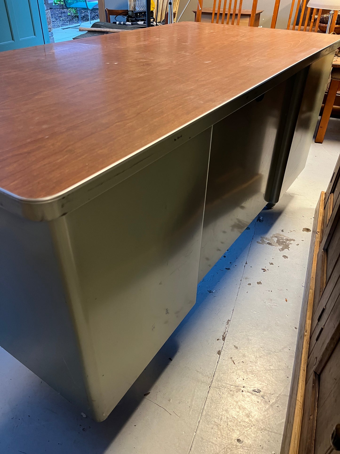 Mcdowell & Craig Vintage Metal Tanker Desk