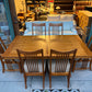 Mission Style Dining Table with Leaf + 6 Chairs