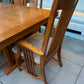 Mission Style Dining Table with Leaf + 6 Chairs