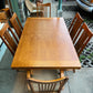 Mission Style Dining Table with Leaf + 6 Chairs