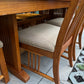 Mission Style Dining Table with Leaf + 6 Chairs