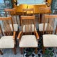 Mission Style Dining Table with Leaf + 6 Chairs