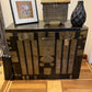 Antique Engraved Metal and Wood Chest