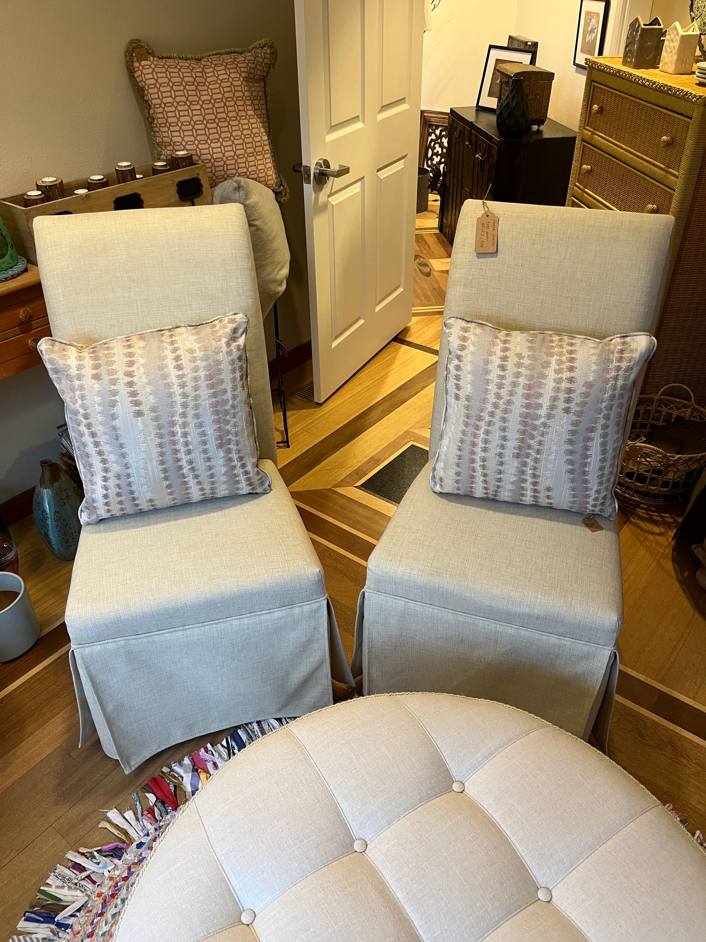 Hooker Furniture Tan Twill Chairs