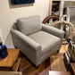 Light Gray Upholstered Chair, Made USA, Brand New