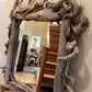 Large Beachwood Mirror, Handmade