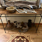 Wood and Steel Console Table