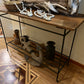 Wood and Steel Console Table