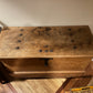 Antique Rolling Chest, Carved Wood and Steel Accents