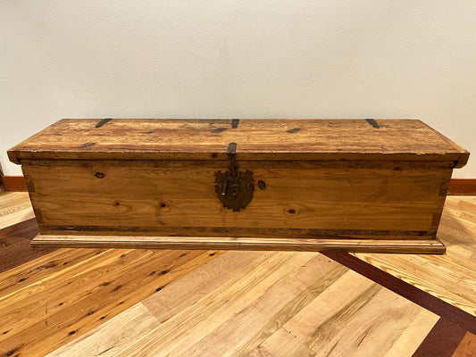 Antique Long Wood Chest