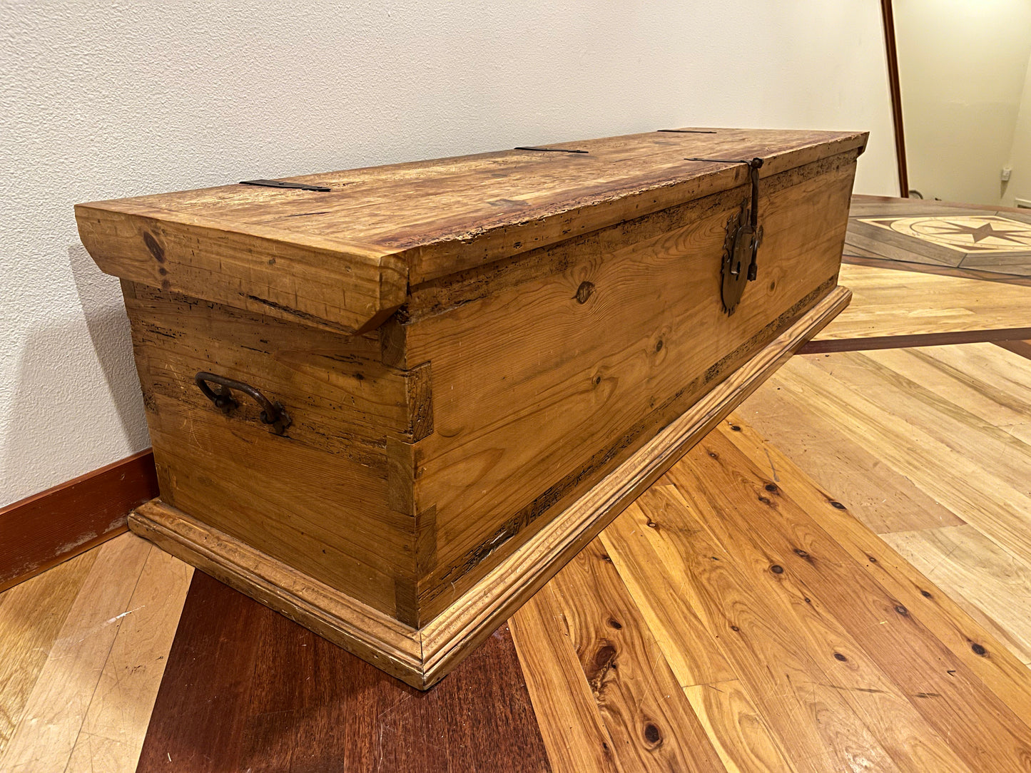 Antique Long Wood Chest