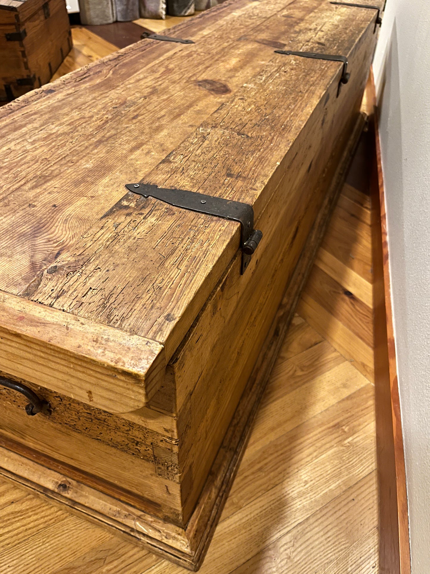 Antique Long Wood Chest