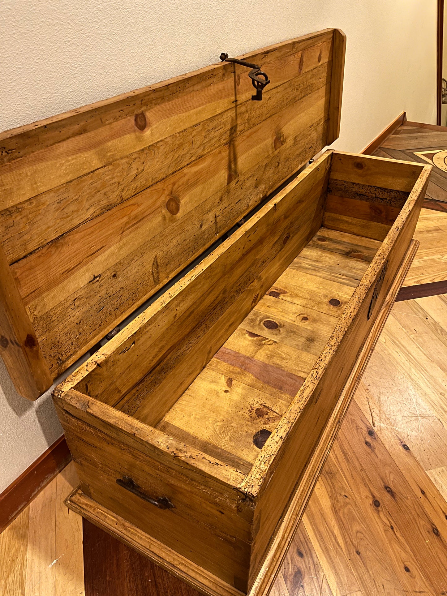 Antique Long Wood Chest